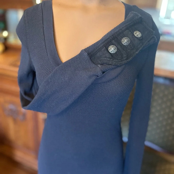 Free People Black Moto Motor Cuff Thermal - Picture 3 of 6